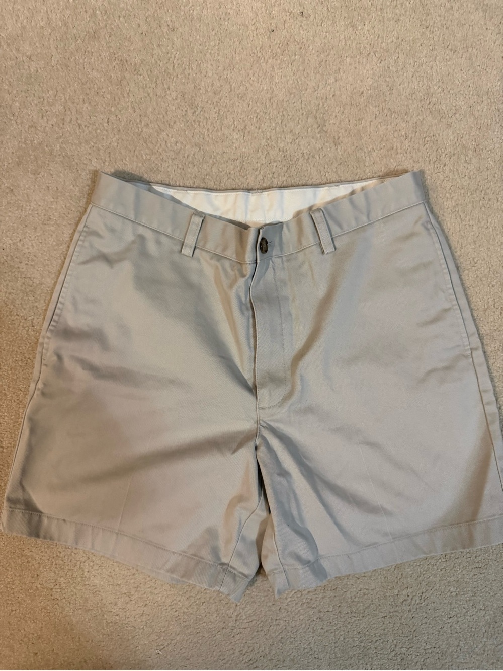 Men's Flat Front Casual Shorts in Light Gray by L.L. Bean